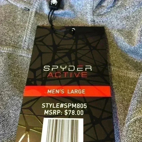 Spider Hooded Long Sleeve Grey Pullover Sz L NWT - Picture 10 of 10